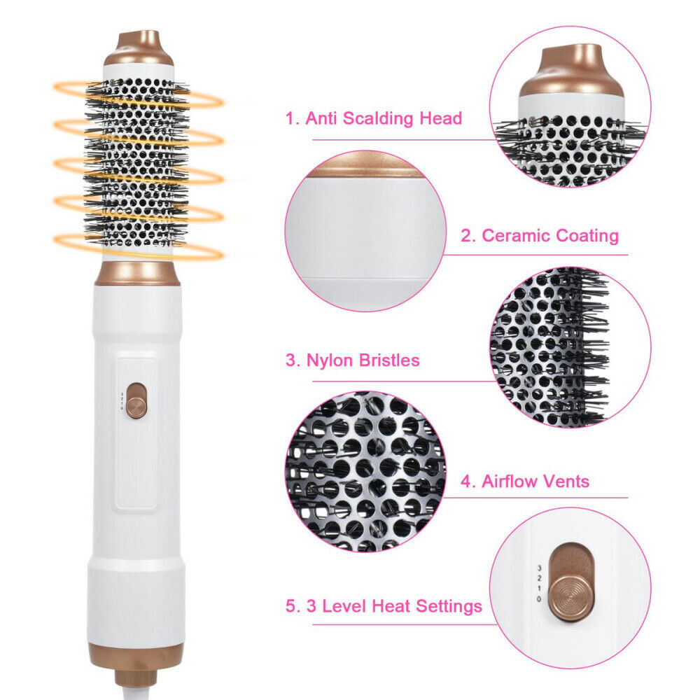 5-in-1 Professional Air Wrap Hair Styler – Dryer Curler Straightener Hot Air Brush & Volumiser – Ideal Gift for Women