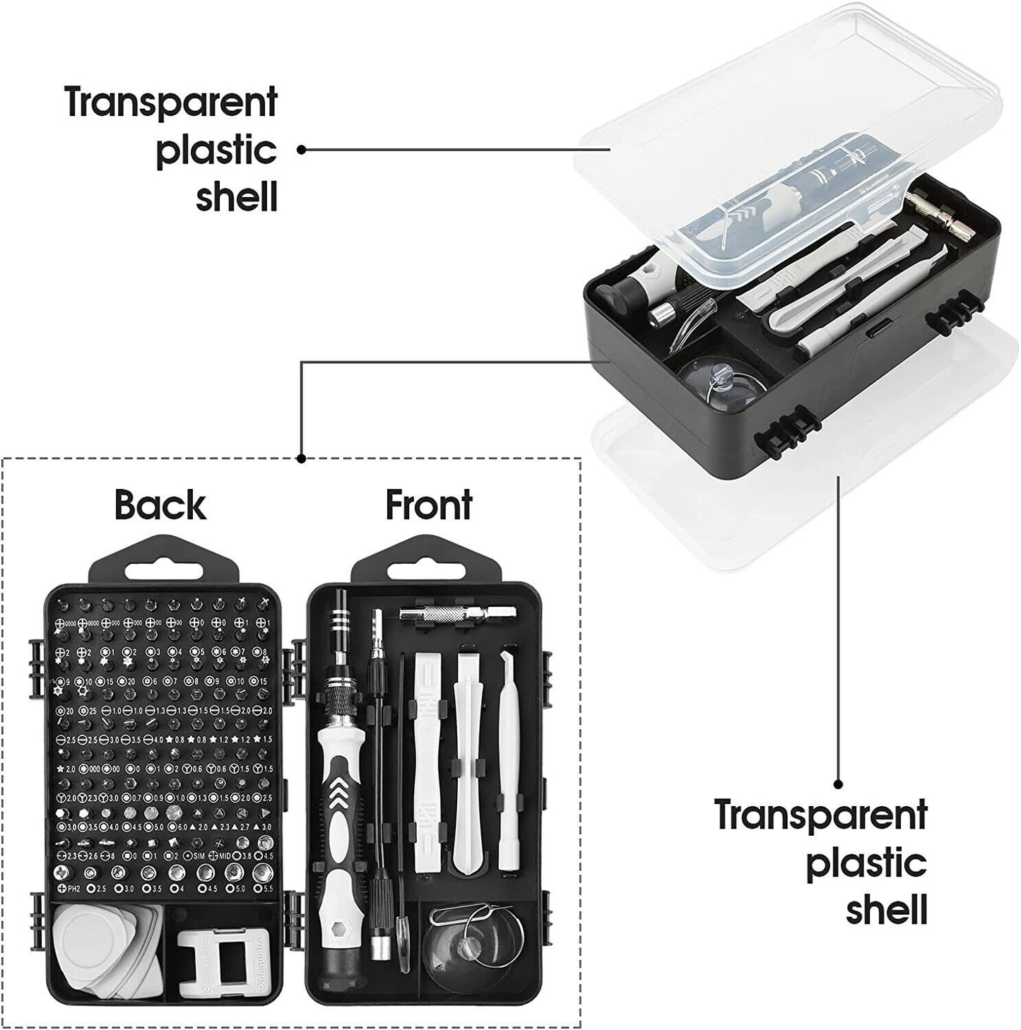 117 in 1 Magnetic Precision Screwdriver Set – PC Phone & Electronics Repair Tool Kit