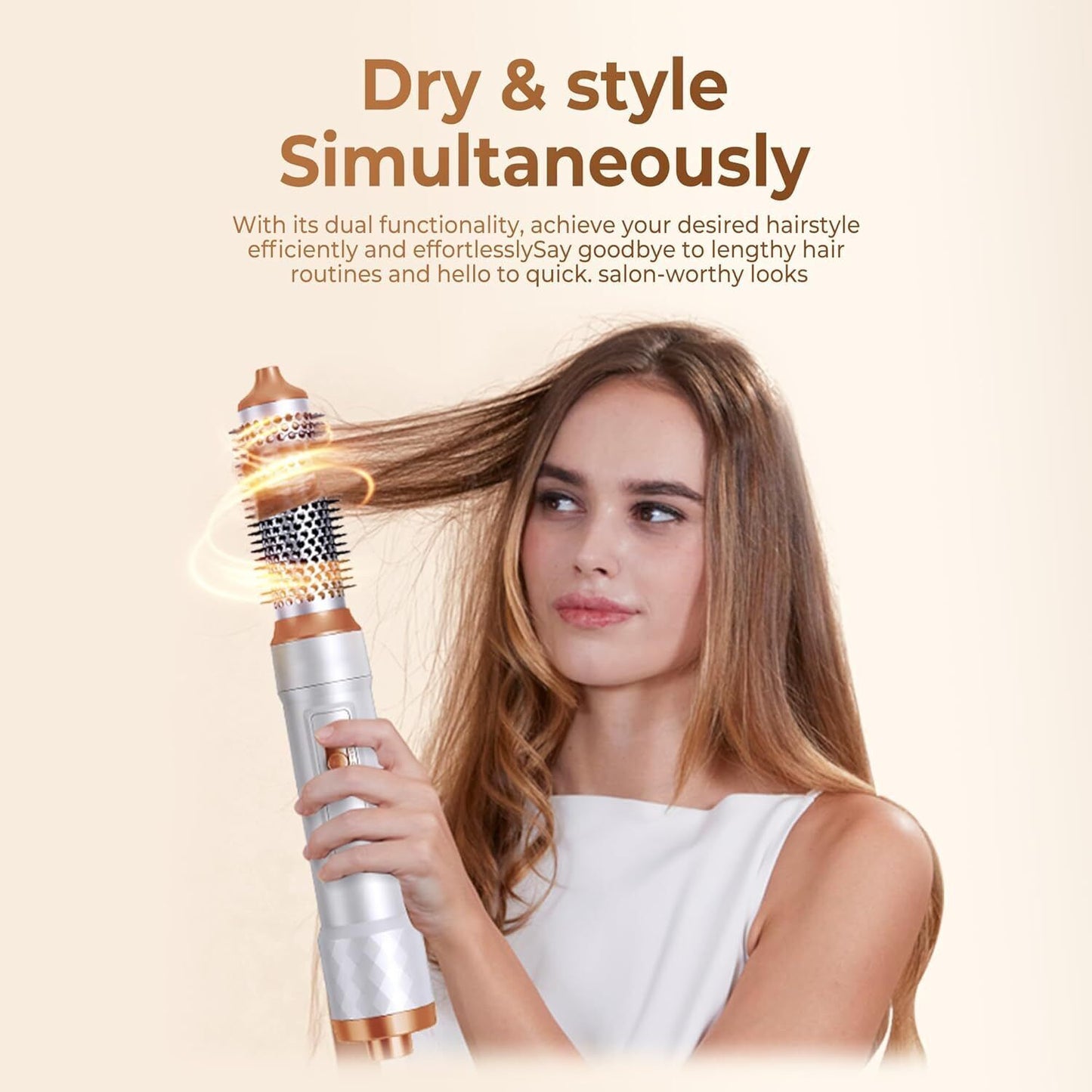 5-in-1 Professional Air Wrap Hair Styler – Dryer Curler Straightener Hot Air Brush & Volumiser – Ideal Gift for Women