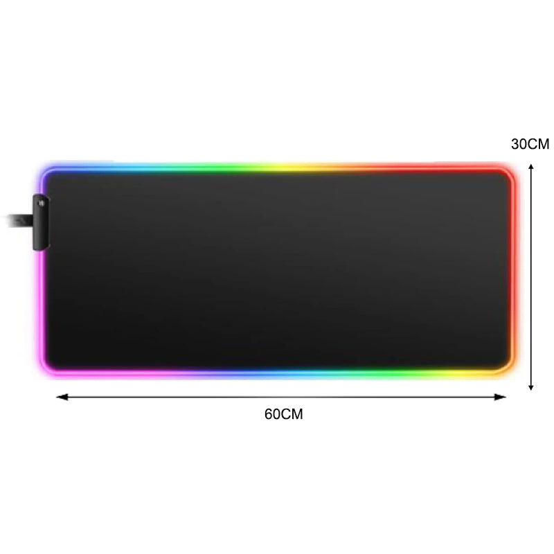 RGB LED Lighting Computer Gaming Mouse Pad with 10 Lighting Modes