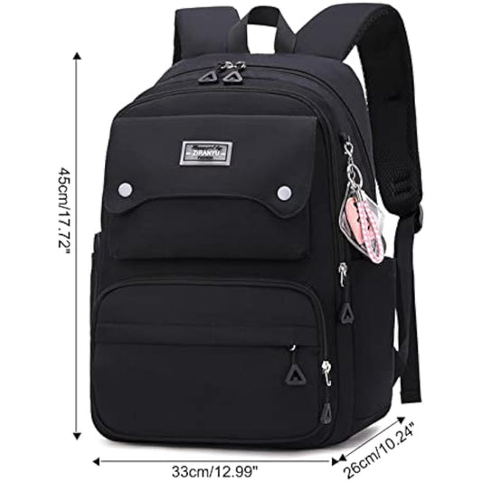 Women's & Teen Girls Laptop Backpack | 35L School & Travel Daypack with Anti-Theft Pocket — Grey