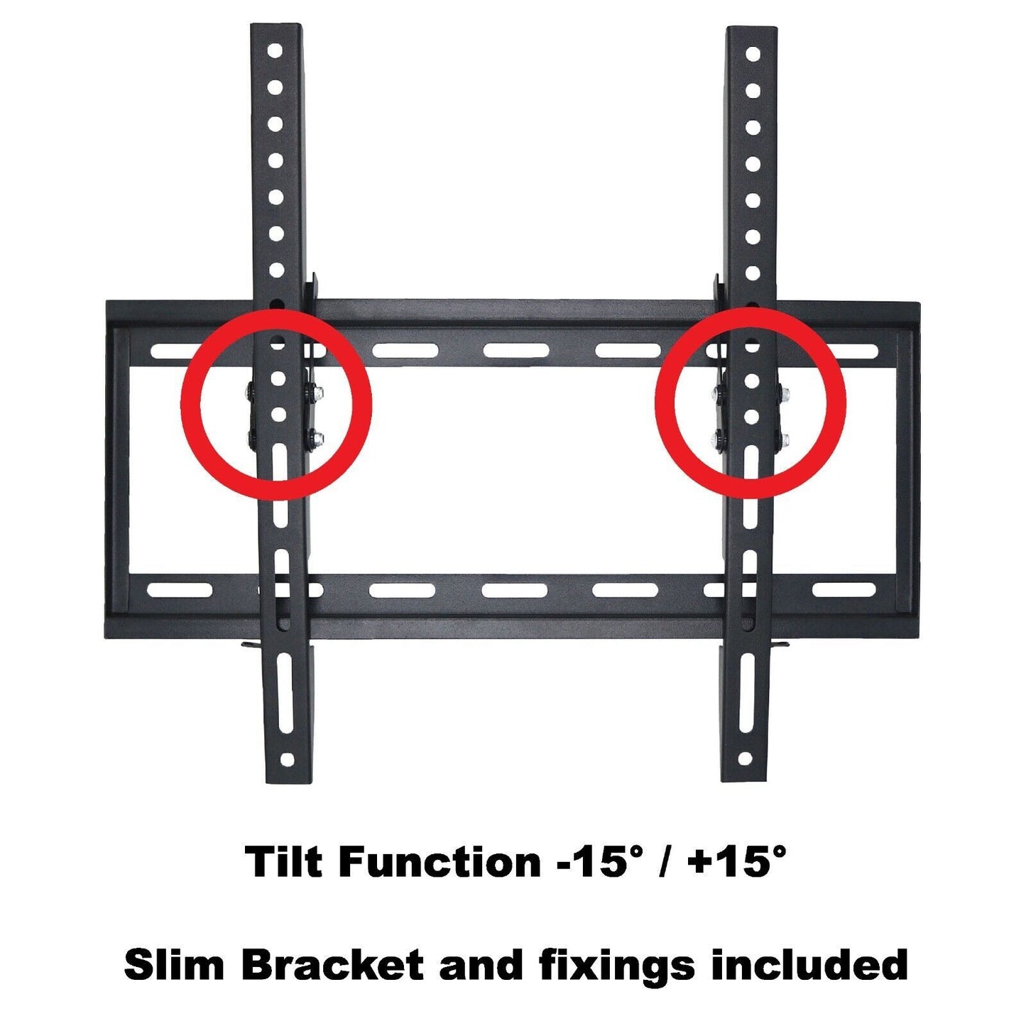 Tilting TV Wall Bracket Mount for 26β63 Inch LED LCD QLED OLED Flat Screen TVs | Universal Heavy-Duty Slim Mount Fits