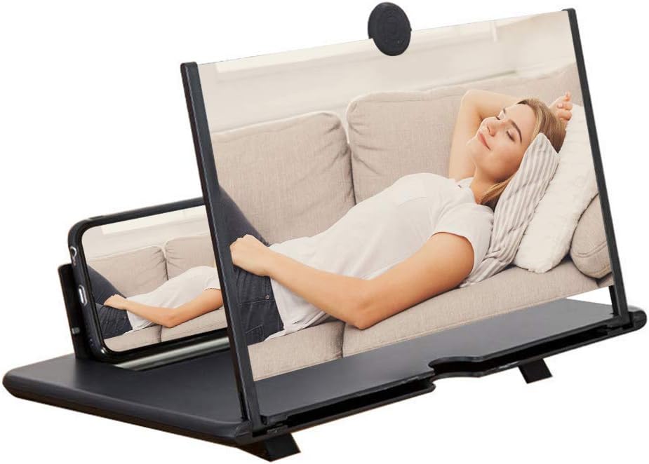 14 Inch 3D Mobile Phone Screen Magnifier – Portable Foldable Stand & Holder for All Smartphones – HD Screen Enlarger