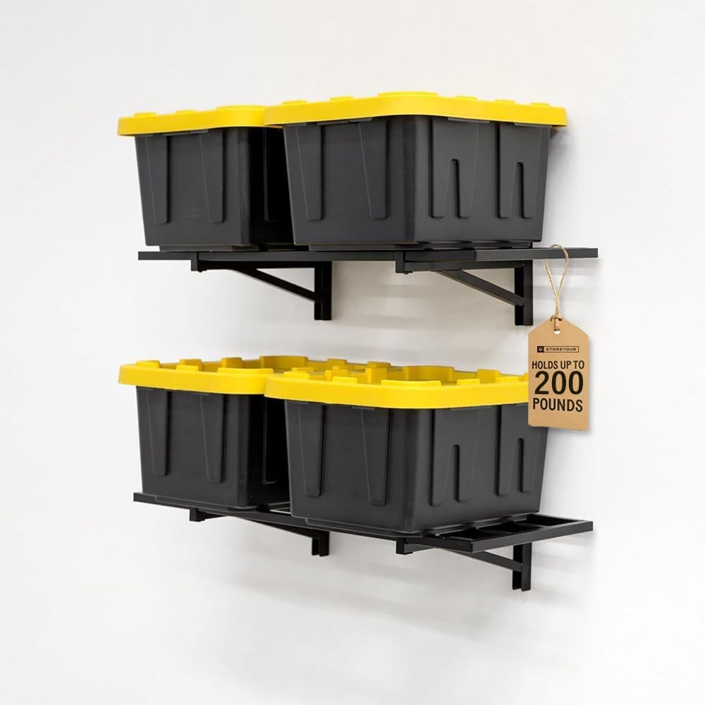 StoreYourBoard 2 Pack Heavy Duty Wall Shelves – 2ft x 4ft Garage Storage Shelving