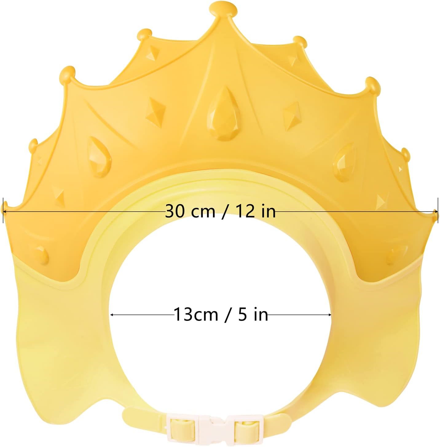 2 Pcs Baby Shower Cap Shield – Kids Shampoo Visor Hat for Eye and Ear Protection Cute Crown Design – Adjustable for 0–9