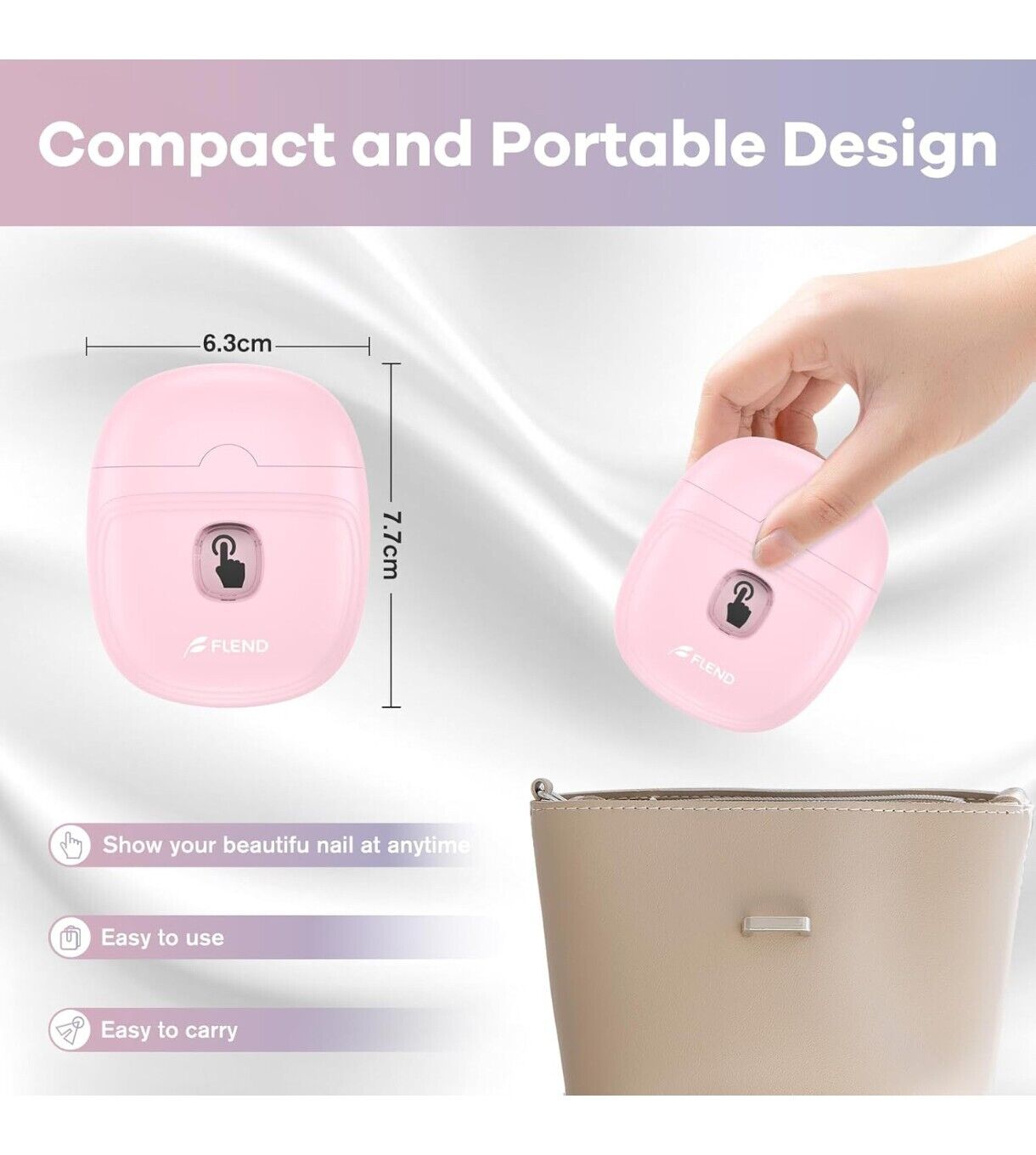 Electric Nail Clipper - 2 Speed Automatic Cutter with LED Light, Nail Trimming