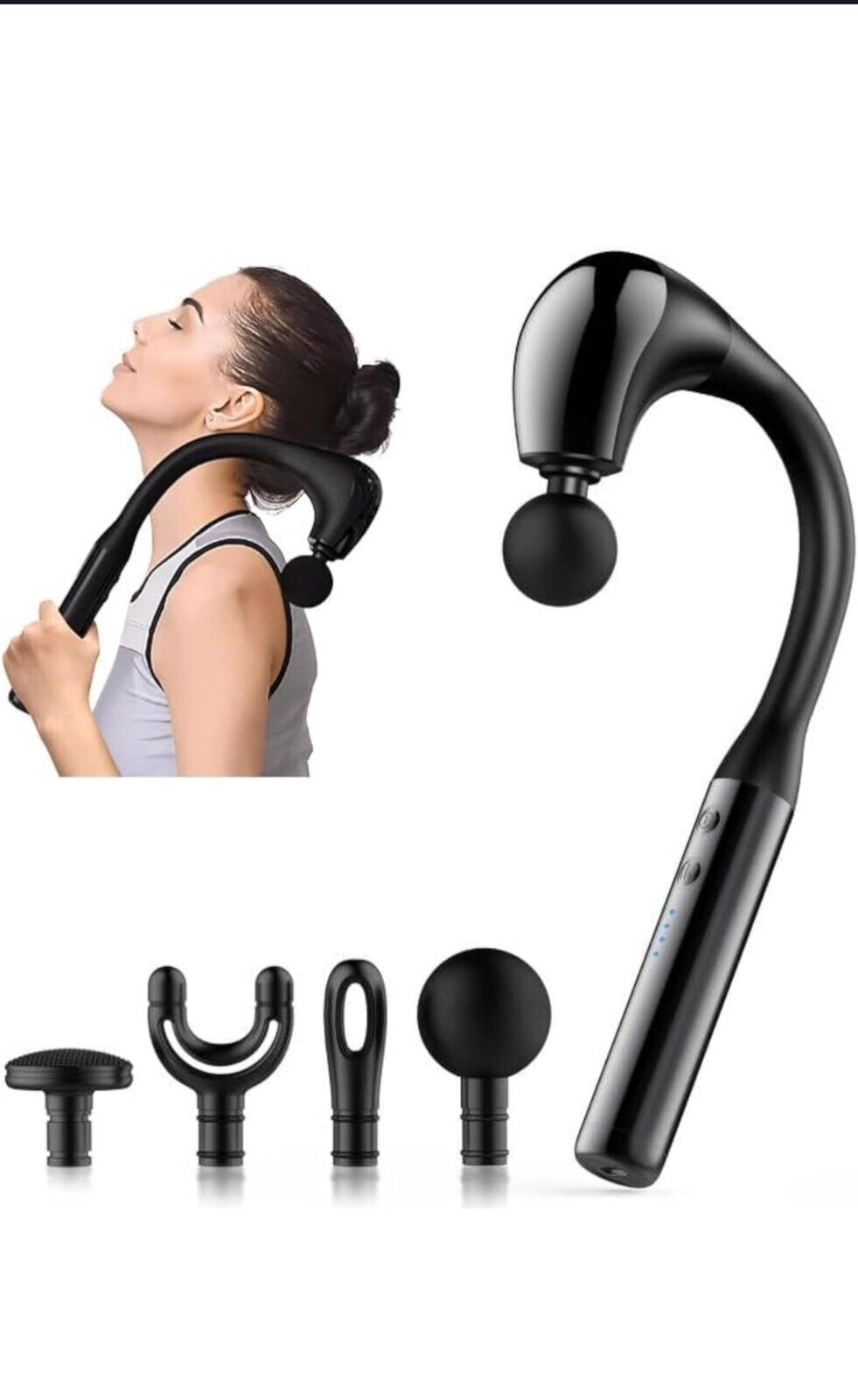 Deep Tissue Body Hammer Massager U-Shaped Massage Gun With Extended Handle