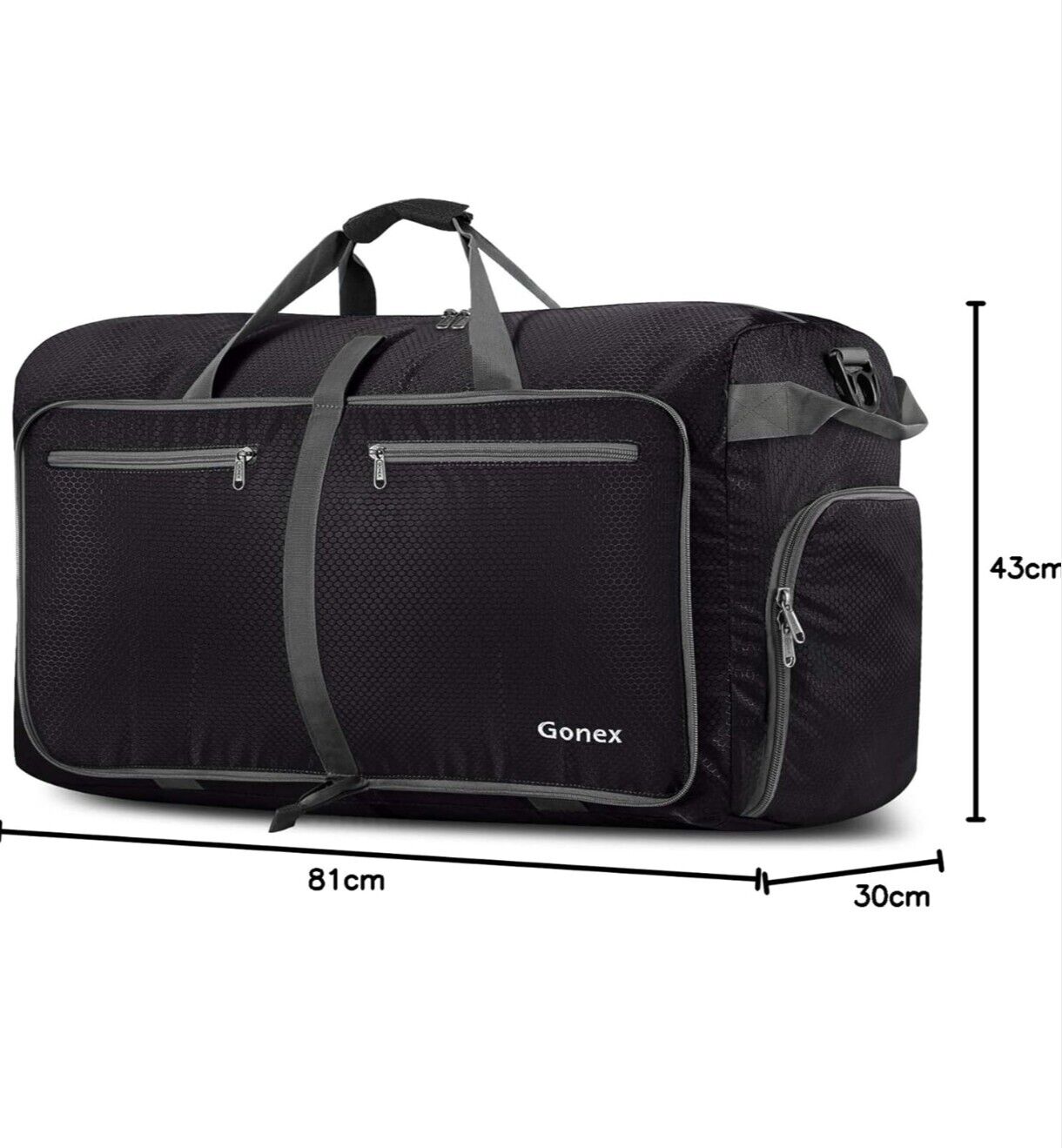 Gonex Foldable Water-Resistant Travel Duffel Bag – Lightweight Large Capacity
