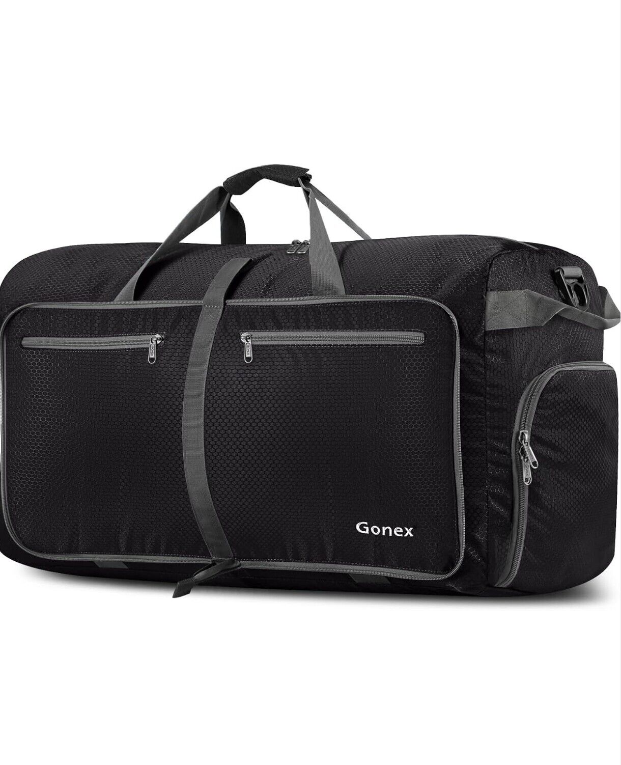 Gonex Foldable Water-Resistant Travel Duffel Bag – Lightweight Large Capacity - Black / 100l