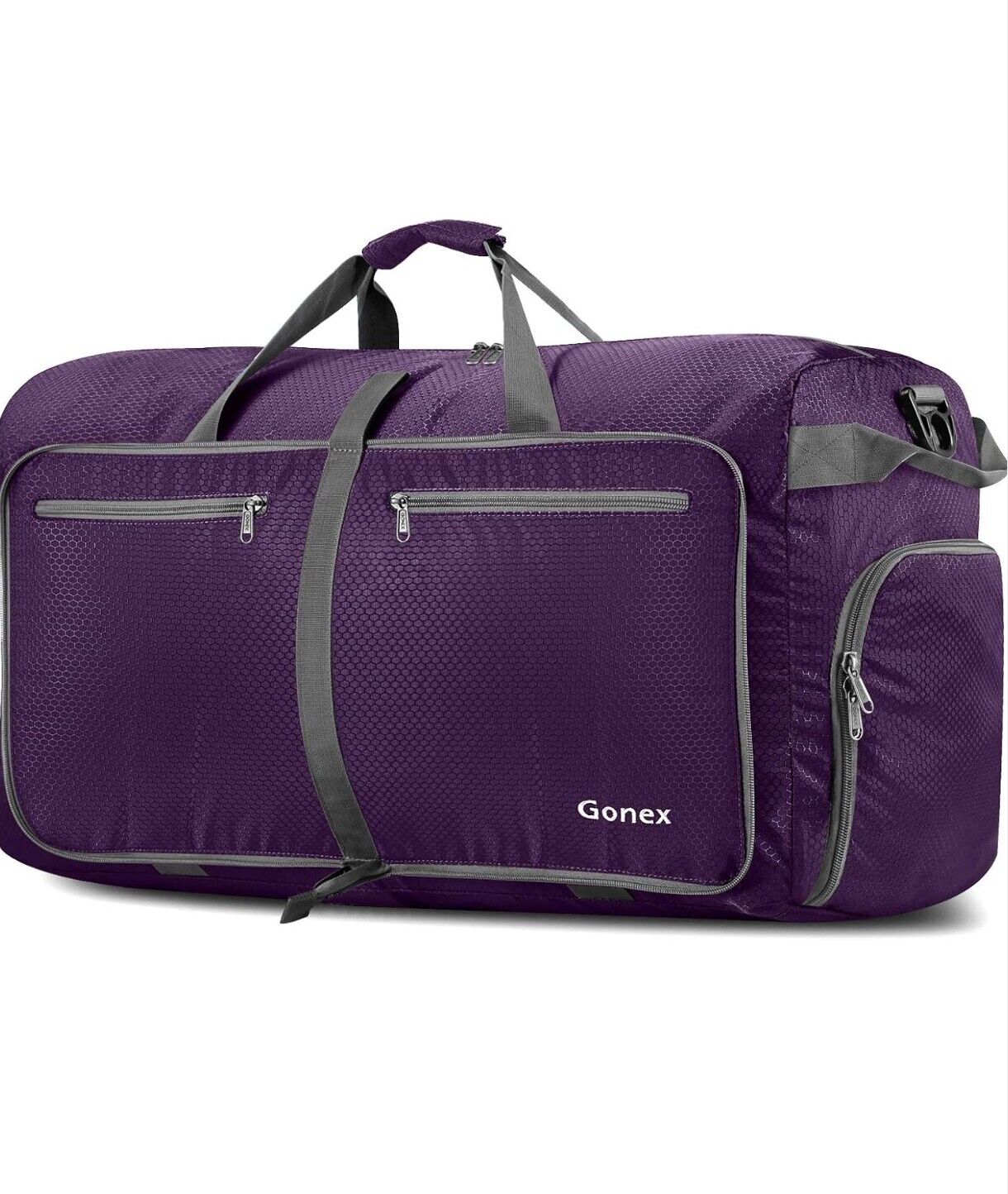 Gonex Foldable Water-Resistant Travel Duffel Bag – Lightweight Large Capacity - Purple / 100l