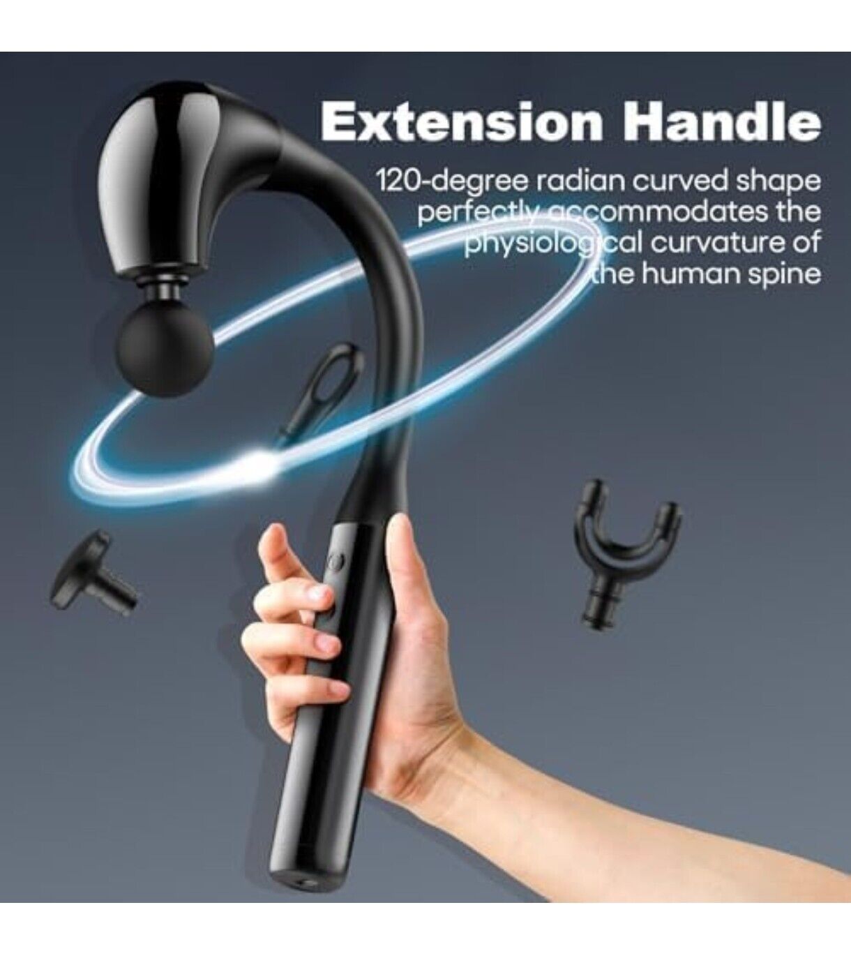 Deep Tissue Body Hammer Massager U-Shaped Massage Gun With Extended Handle