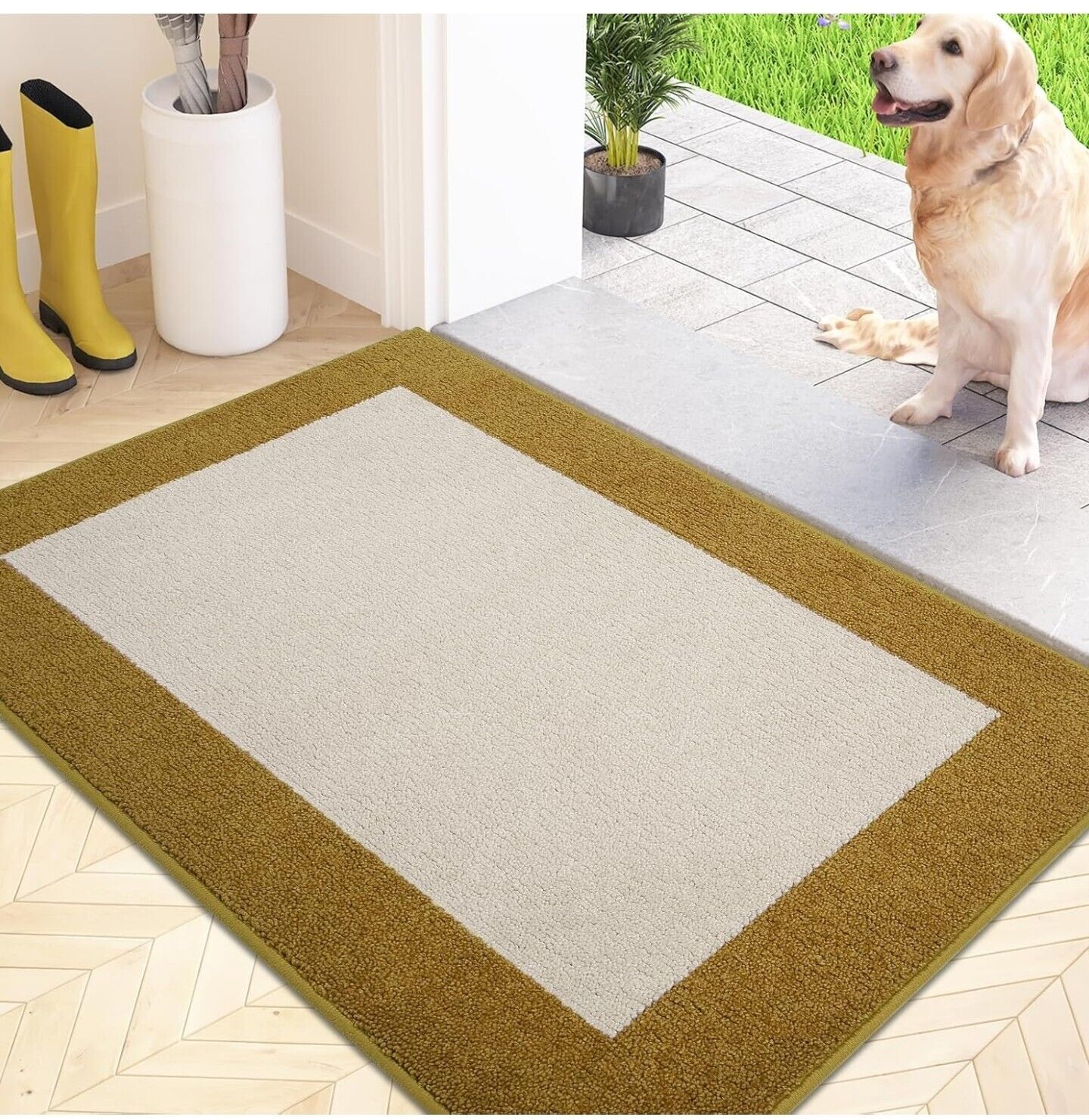 FCSDETAIL Dirt Trapper Indoor Mat - Machine Washable, Non-Slip Rug