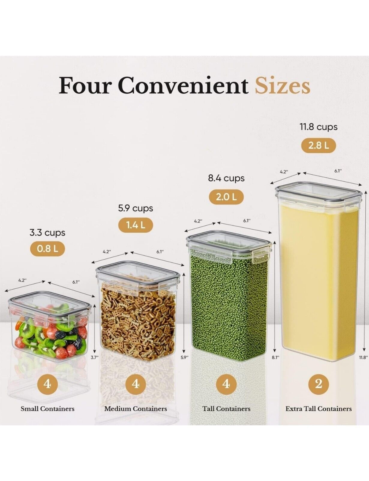 Chef's Path 14-Piece Airtight Food Storage Containers - Kitchen Organiser Set