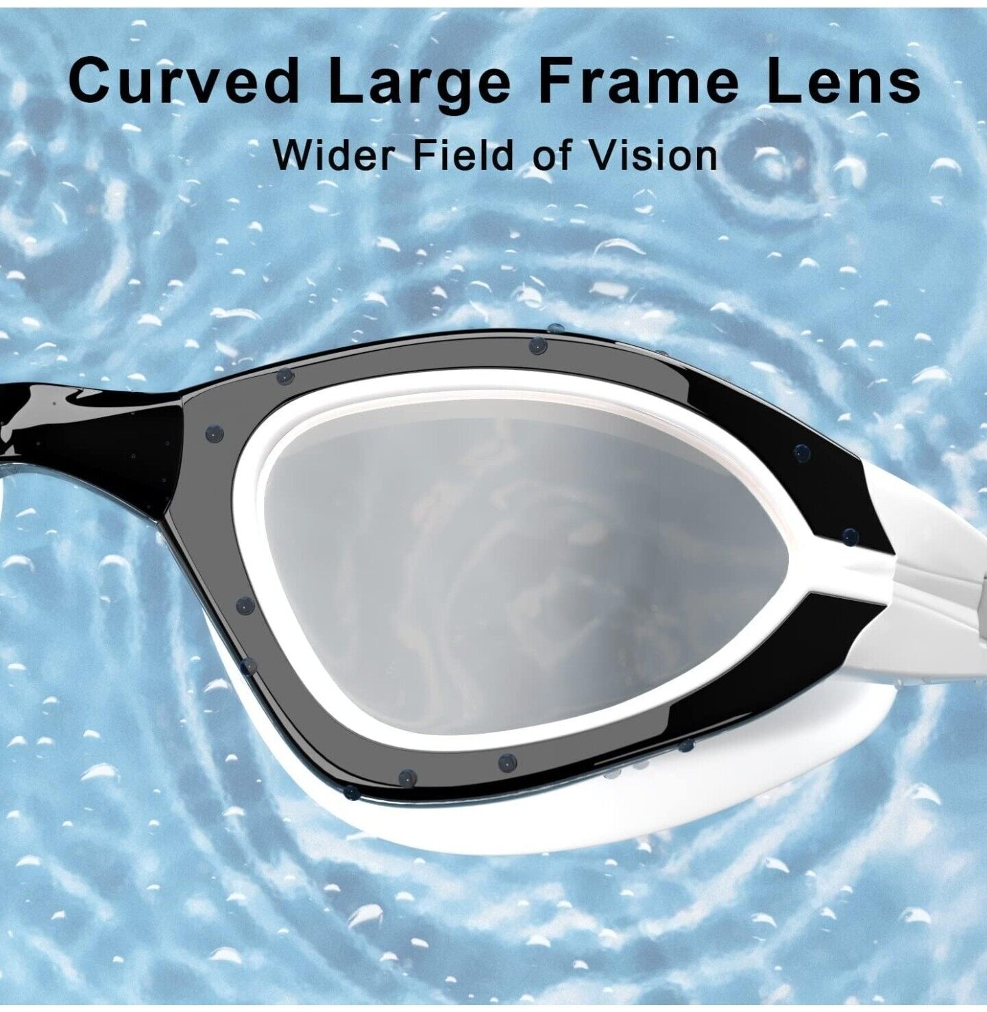 Swimming Goggles - Anti-Fog, UV Protection, 180° Wide Vision for Clear Sight