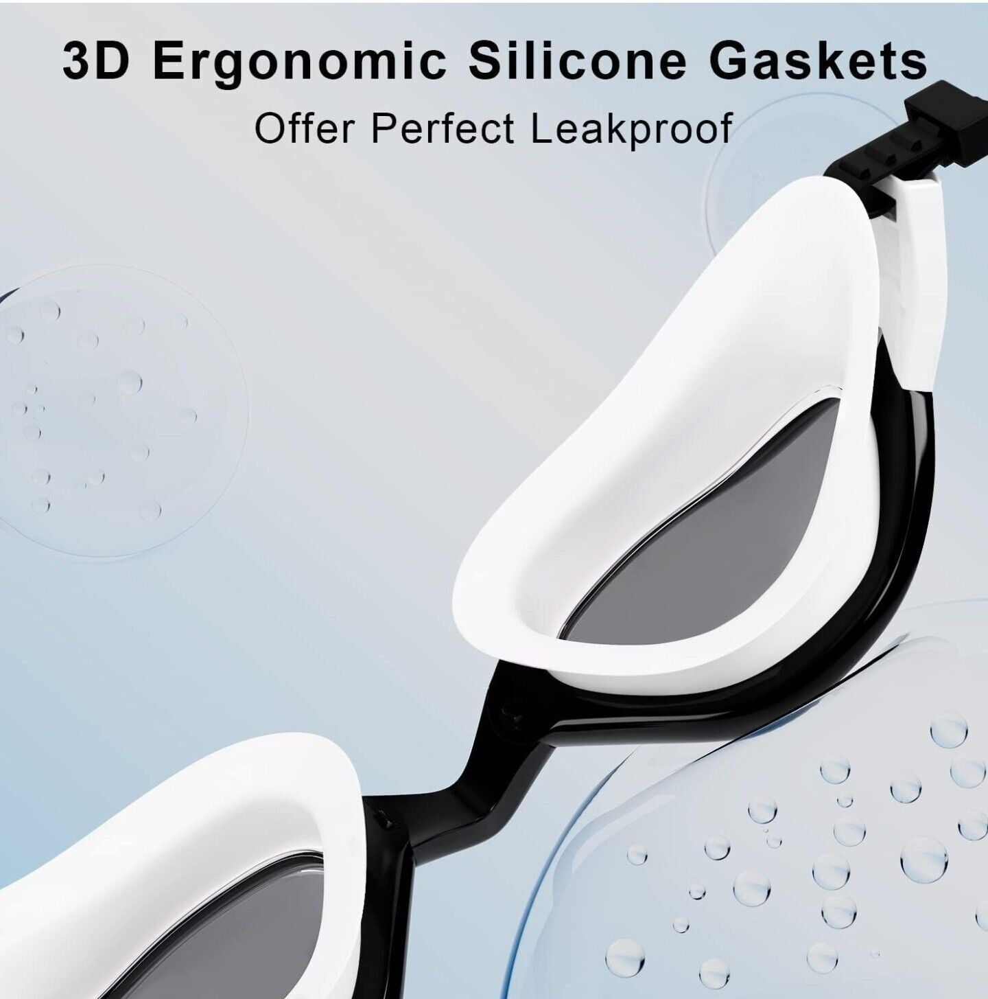 Swimming Goggles - Anti-Fog, UV Protection, 180° Wide Vision for Clear Sight