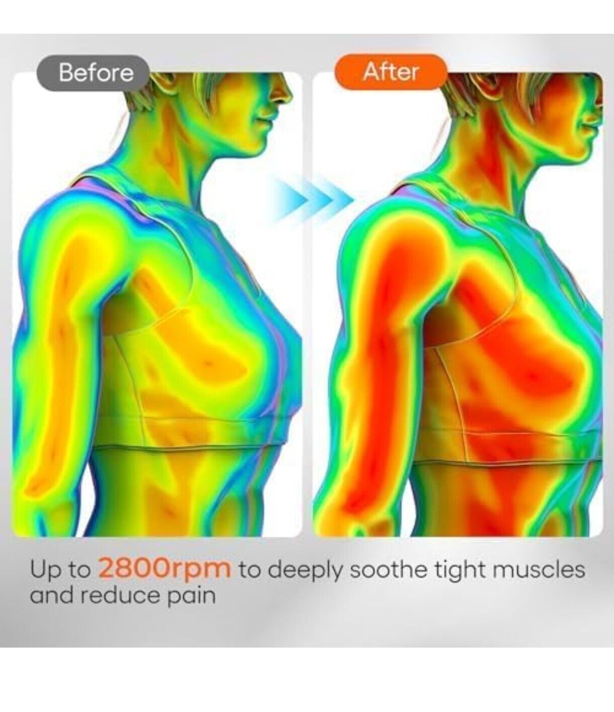 Deep Tissue Body Hammer Massager U-Shaped Massage Gun With Extended Handle