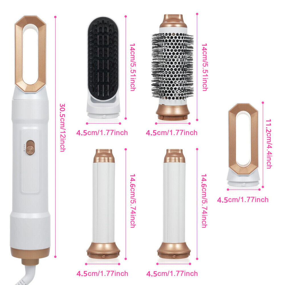5-in-1 Professional Air Wrap Hair Styler – Dryer Curler Straightener Hot Air Brush & Volumiser – Ideal Gift for Women