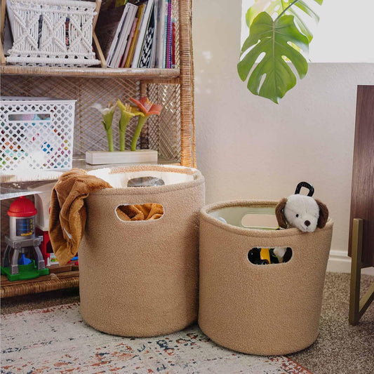 Putska Laundry Basket Hamper – Large Storage Basket for Clothes, Toys, Blankets & Organising | Brown | UK