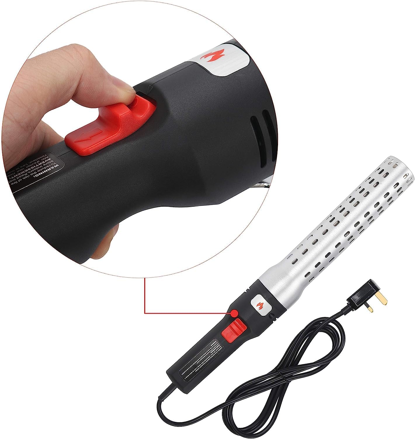 Maxking 2000W Electric BBQ Charcoal Lighter with Built-in Blower – Fire Starter for Grills Smokers & Stoves | Energy