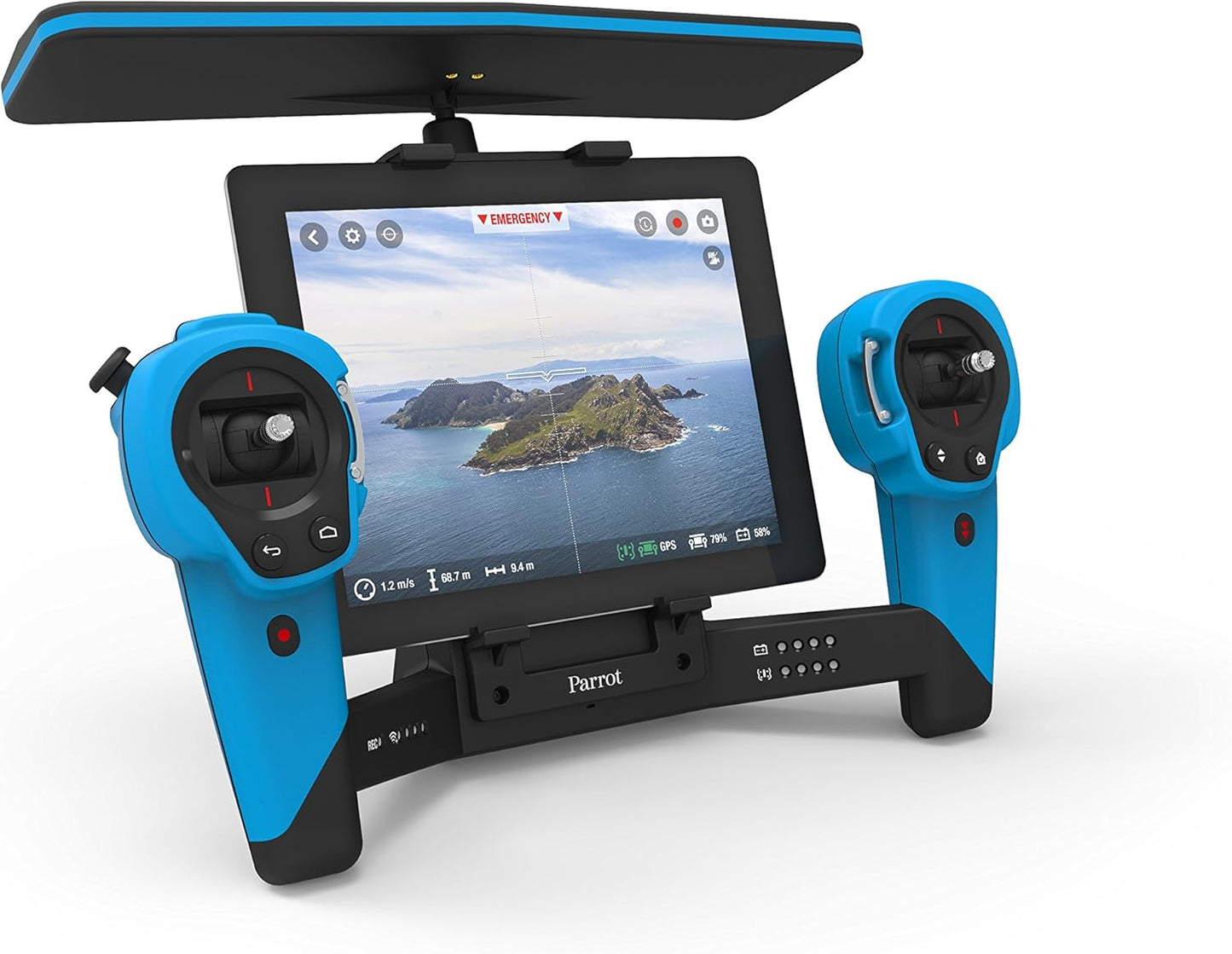 Parrot Skycontroller – Blue | Extended Range Controller for Bebop Drone with Dual Joysticks & FPV Compatibility