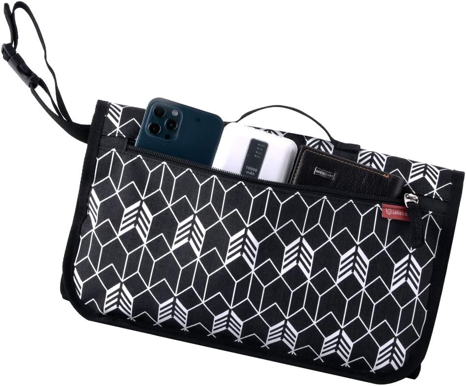 Lekebaby Portable Changing Mat – Baby Nappy Changing Mat for Travel with Wipe Pocket & Head Cushion