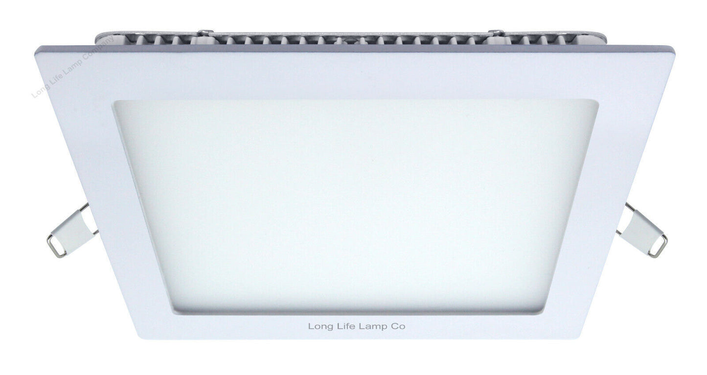 2Pack 18W LED Square Recessed Ceiling Flat Panel Down Light Ultra Slim Warm White