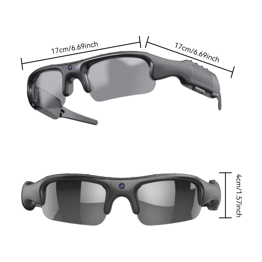 Smart WiFi Cycling Glasses with Polarised Lenses | 1080P HD Video Recording 32GB Memory Card Unisex Sports Eyewear