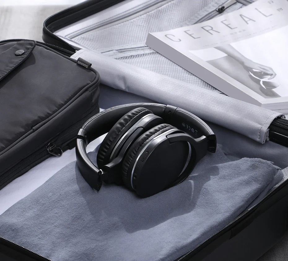 Baseus D02 Pro Wireless Bluetooth Headphones HIFI Stereo Earphones Foldable Sport Headset with Audio Cable foriPhone