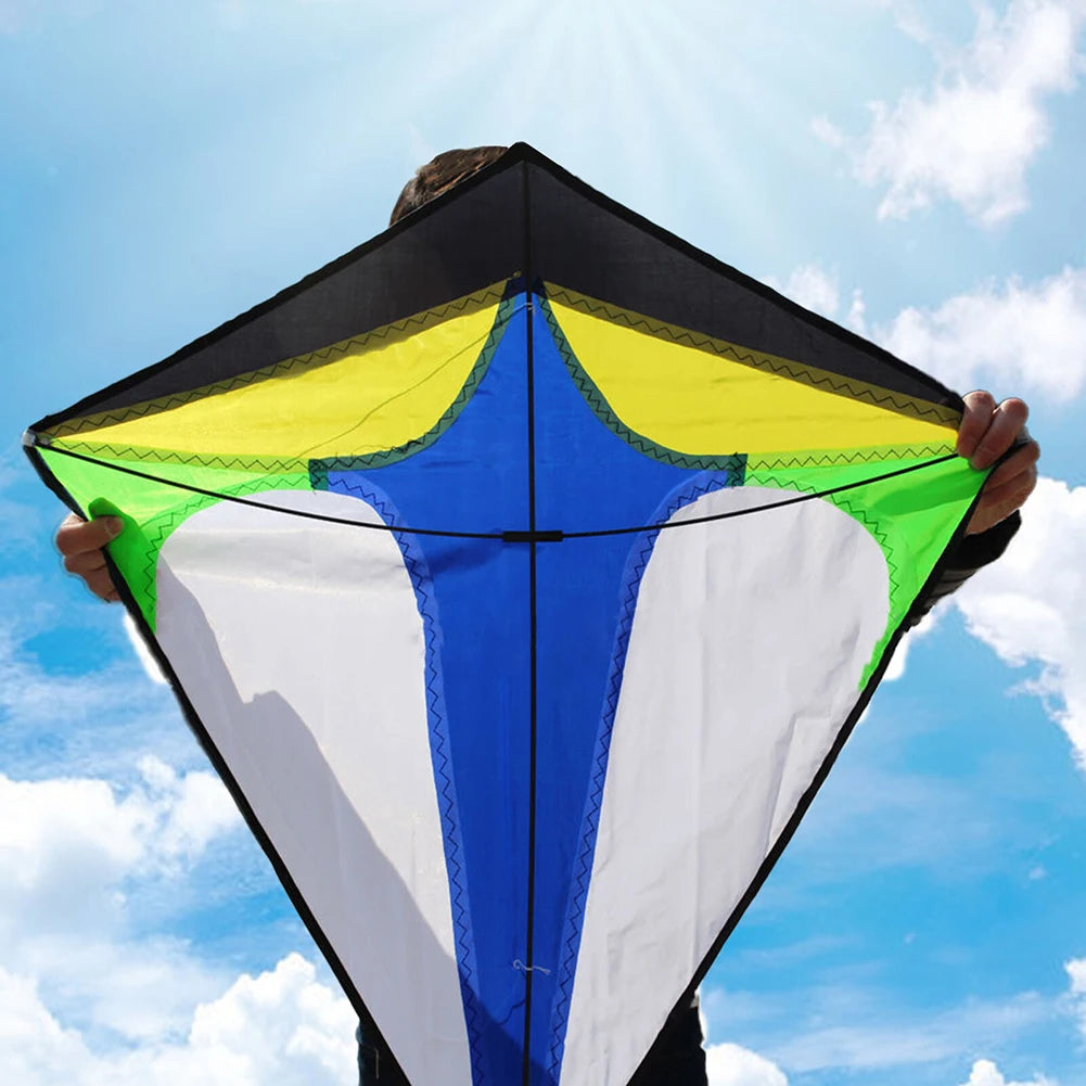 Single Line Kite with Long Tail Diamond Shaped Kite Easy To Fly Primary Stunt Kite Enhance Coordination for Boys Girls