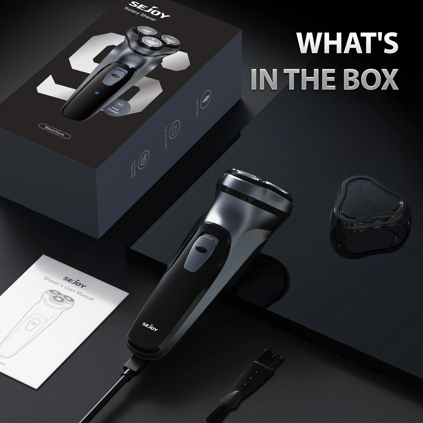 SEJOY Shaver Men USB Electric Shaver Powerful Beard Electric Razor Rechargeable WaterproofShaving Machine
