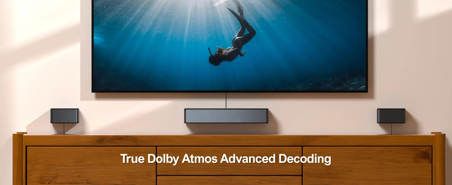 ULTIMEA 5.1 Soundbar with Dolby Atmos 3D Surround System Soundbar for TV with Wireless Subwoofer APP Control Home