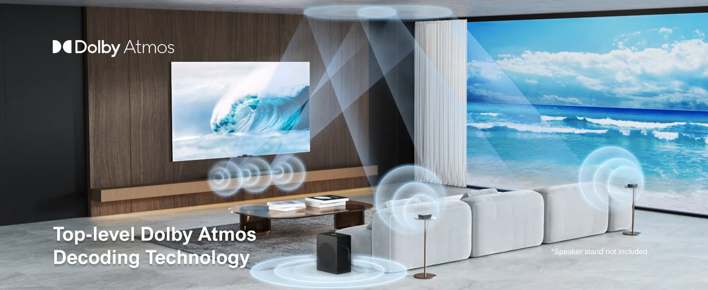 ULTIMEA 520W 5.1.2 Soundbar with Dolby Atmos for Smart TV,4K HDR Pass-through,Home Theater Wireless Bluetooth Soundbar