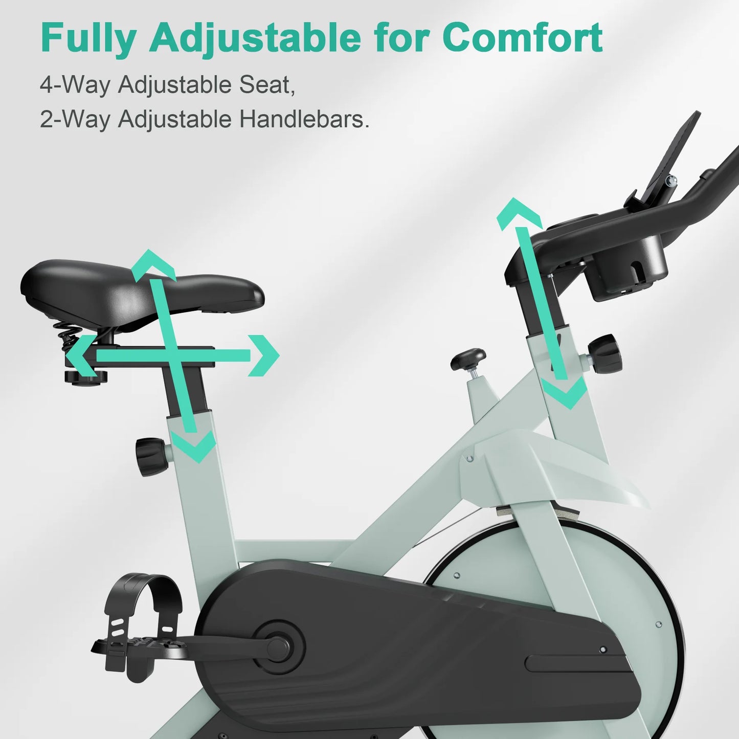 SuperUN Exercise Bike - 32-Level Magnetic Resistance Home Gym Bike with LCD Monitor & App Connectivity - 300lbs Capacity