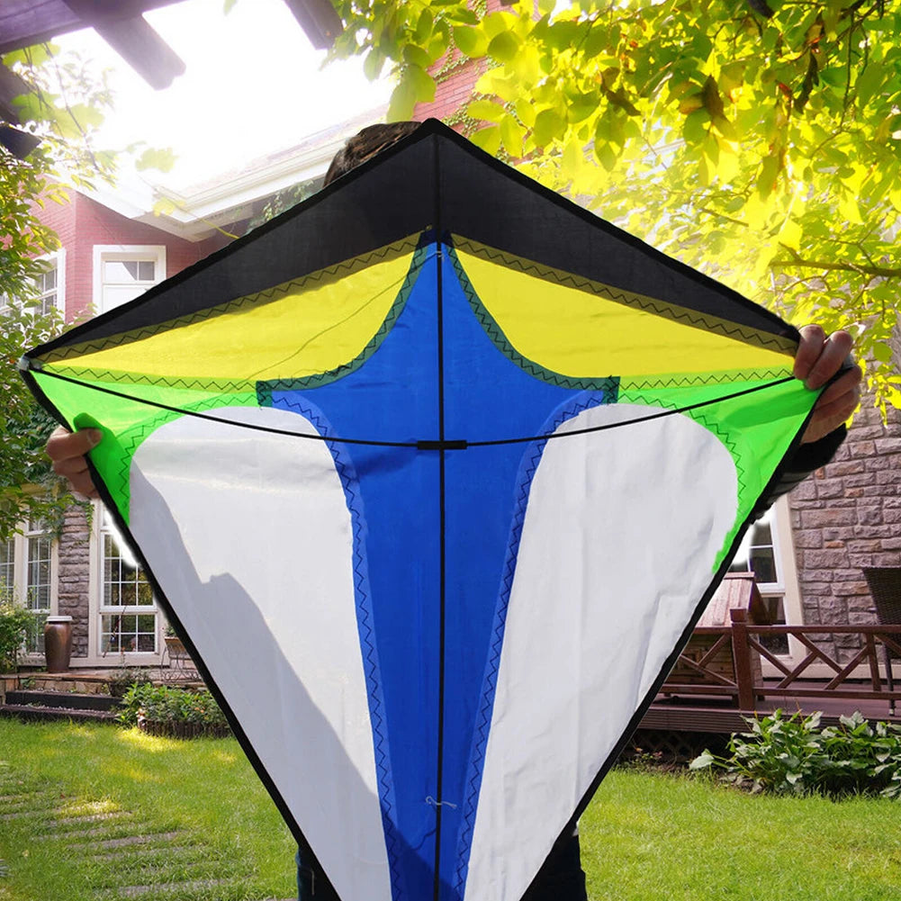 Single Line Kite with Long Tail Diamond Shaped Kite Easy To Fly Primary Stunt Kite Enhance Coordination for Boys Girls