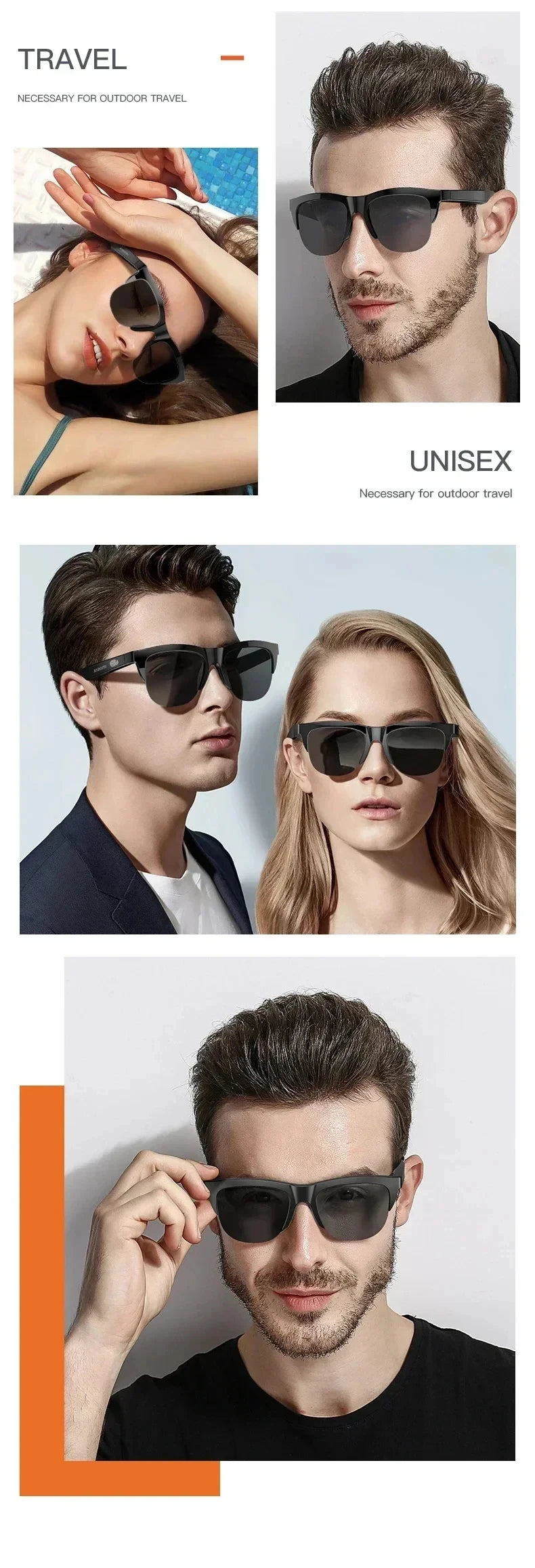Original mijia Xiaomi Smart Sunglasses Glasses Bluetooth Call Outdoor Sports headset HIFI Blue Light Waterproof Anti-UV with mic