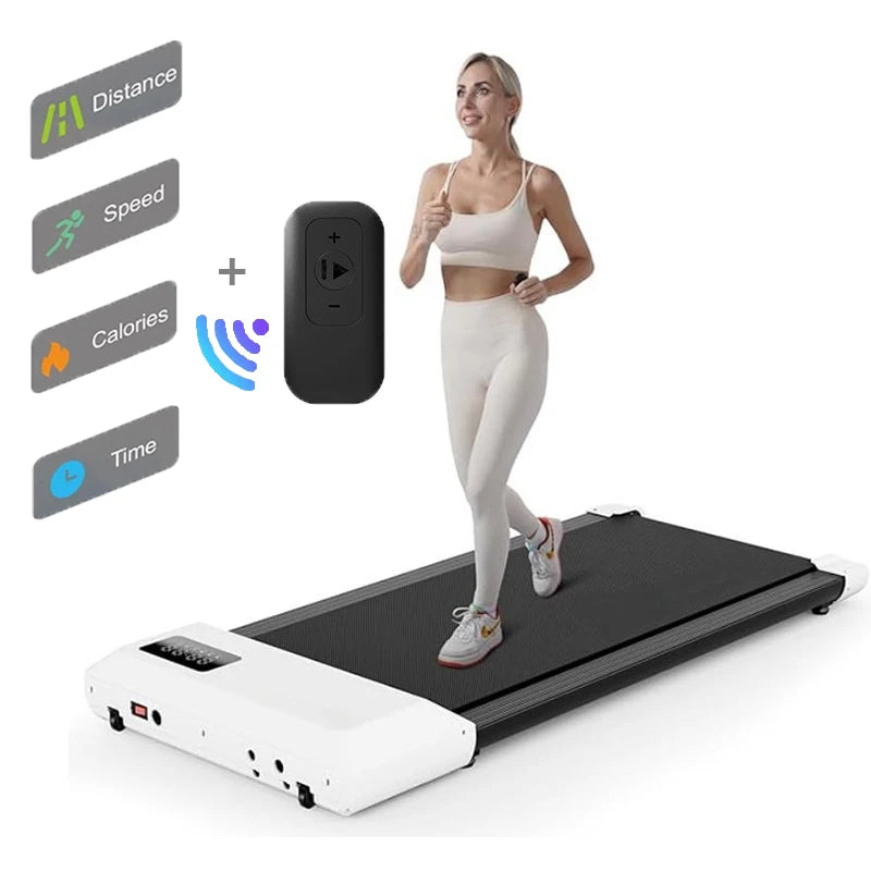 2in1 Remote Control Under Desk Walkingpad 35.5*15.5inch Run Belt Treadmill 0.6-3.8mph Treadmill for Home Office With LED Display
