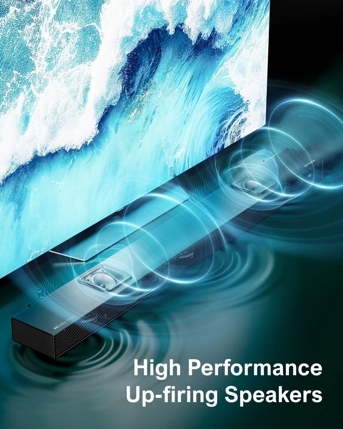 ULTIMEA 520W 5.1.2 Soundbar with Dolby Atmos for Smart TV,4K HDR Pass-through,Home Theater Wireless Bluetooth Soundbar