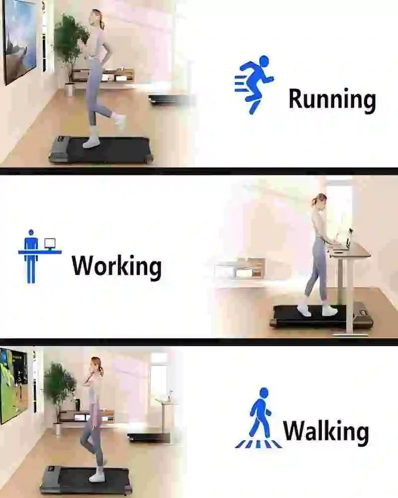2in1 Remote Control Under Desk Walkingpad 35.5*15.5inch Run Belt Treadmill 0.6-3.8mph Treadmill for Home Office With LED Display