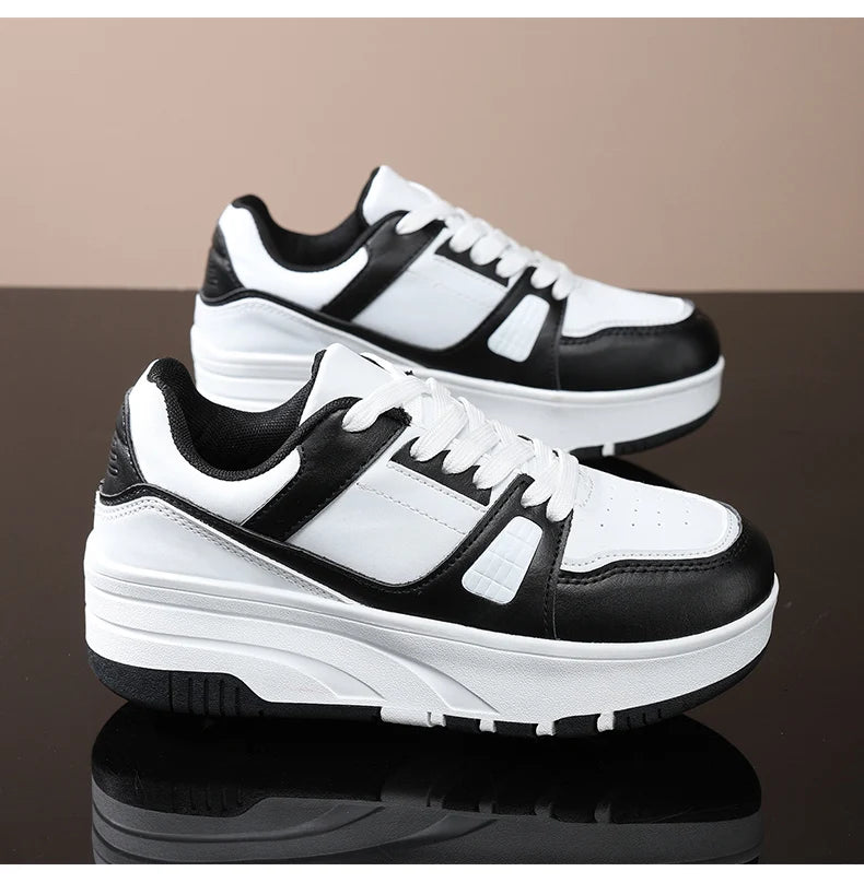 Four wheel roller shoes Boys girls walking shoes Casual outdoor sports slide and shrink school students pulleys shoes