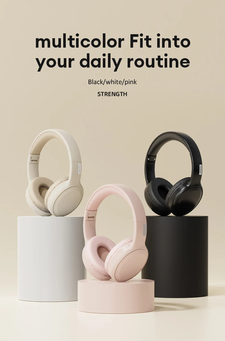 Lenovo TH30 Wireless Headphones Bluetooth 5.3 Earphones Foldable Gaming Headset Sport Headphone with Mic Music Earbuds