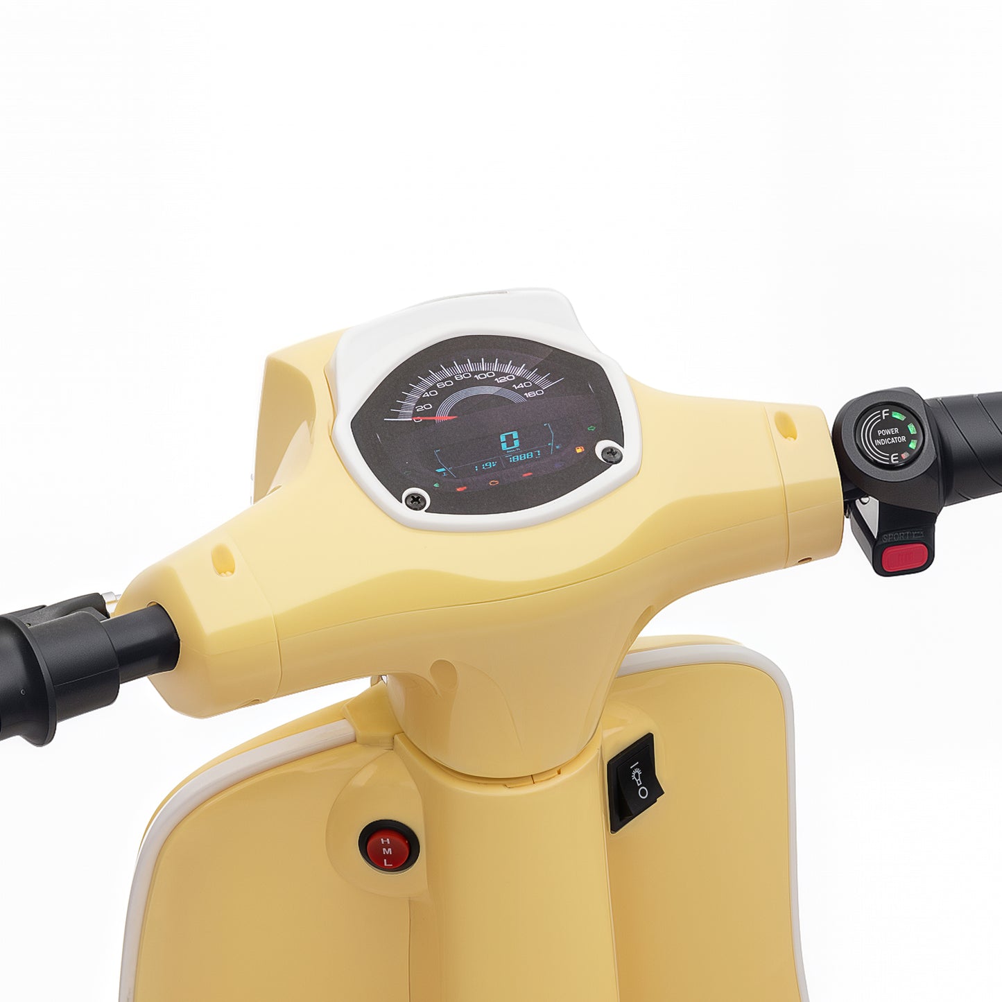 AIYAPLAY 24V kids electric motorbike in beige - product view 9