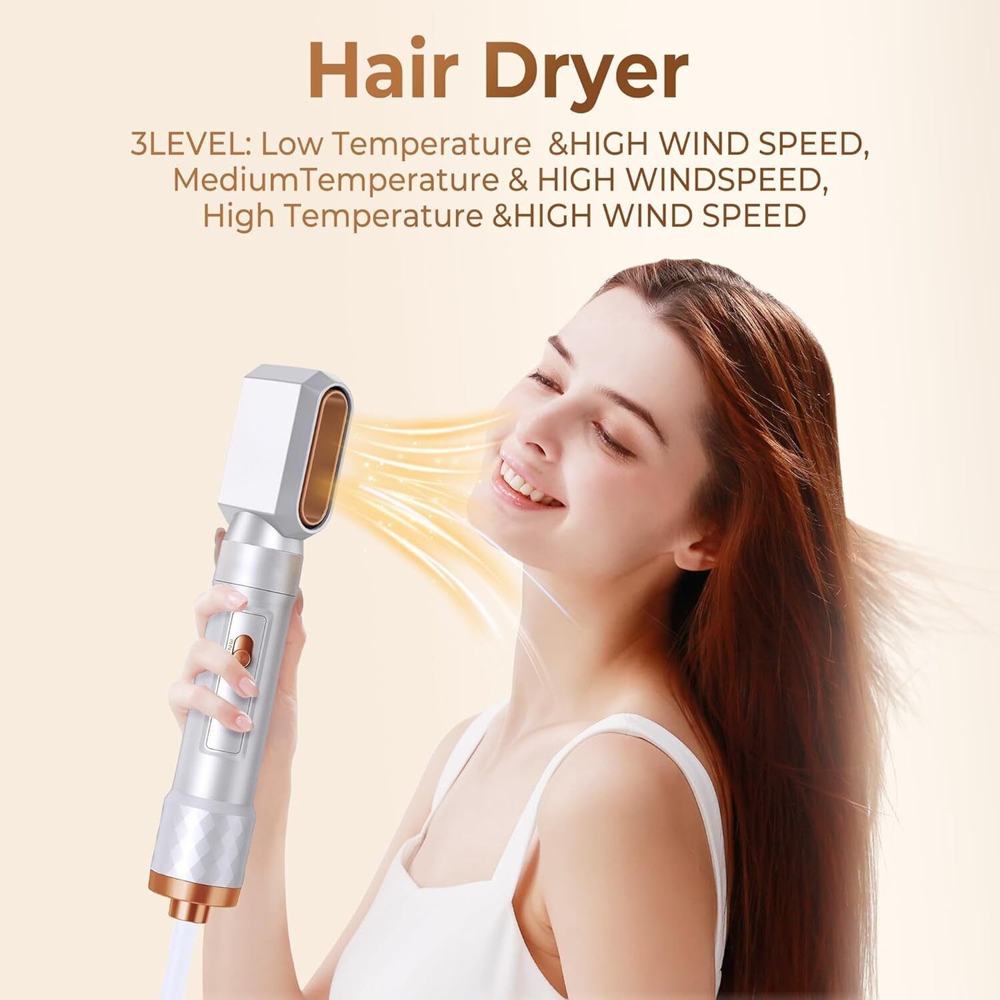 5-in-1 Professional Air Wrap Hair Styler – Dryer Curler Straightener Hot Air Brush & Volumiser – Ideal Gift for Women