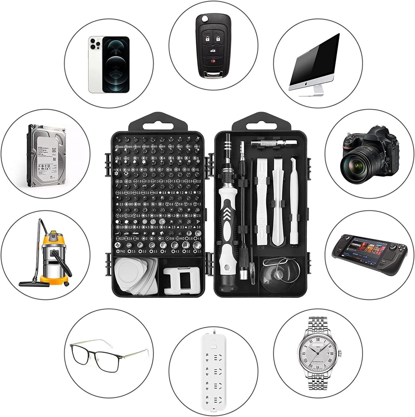 117 in 1 Magnetic Precision Screwdriver Set – PC Phone & Electronics Repair Tool Kit