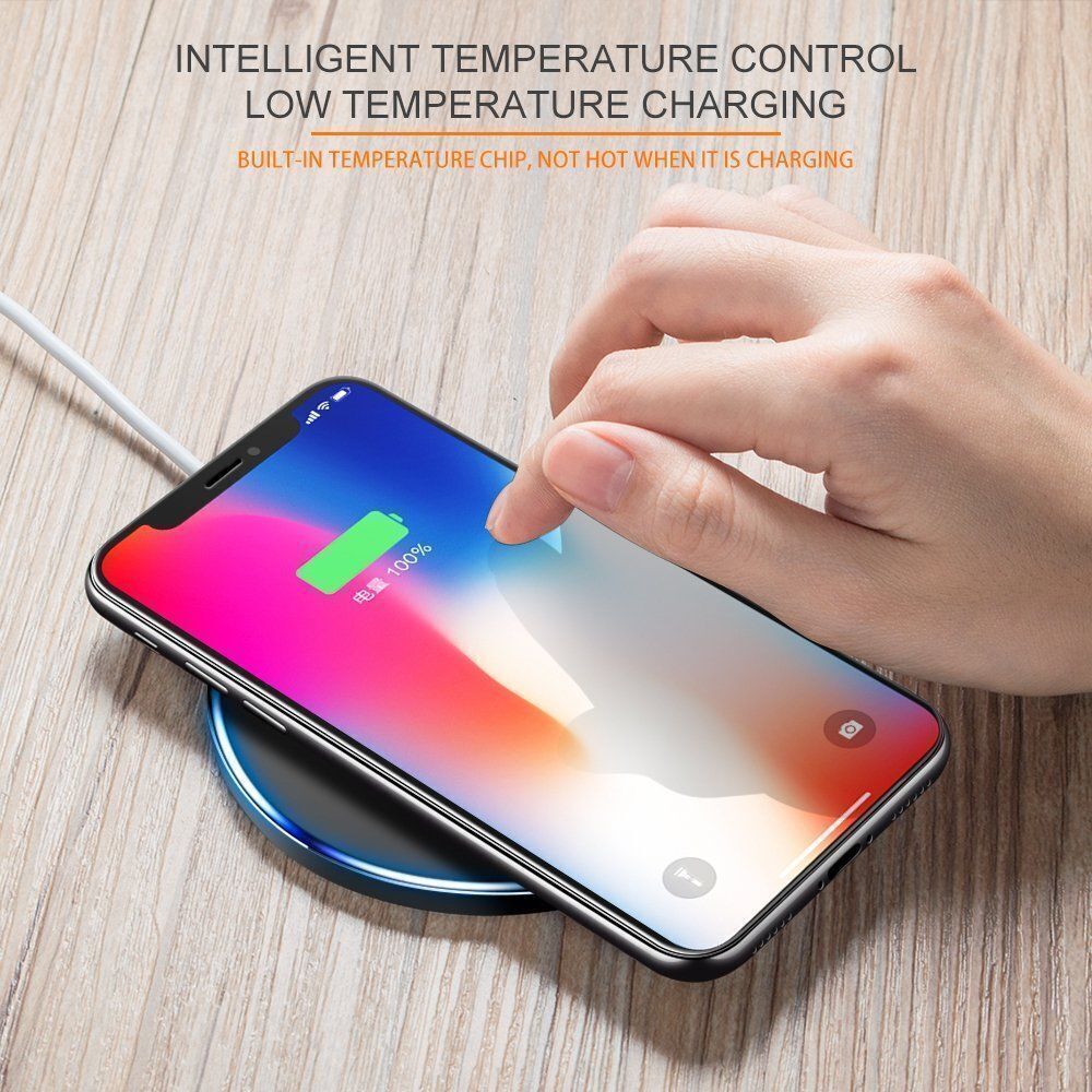 30W Fast Wireless Charger Stand – Qi-Certified Charging Pad for iPhone, Samsung, AirPods & All Qi-Enabled Devices – Slim, Case-Friendly, Type-C Port