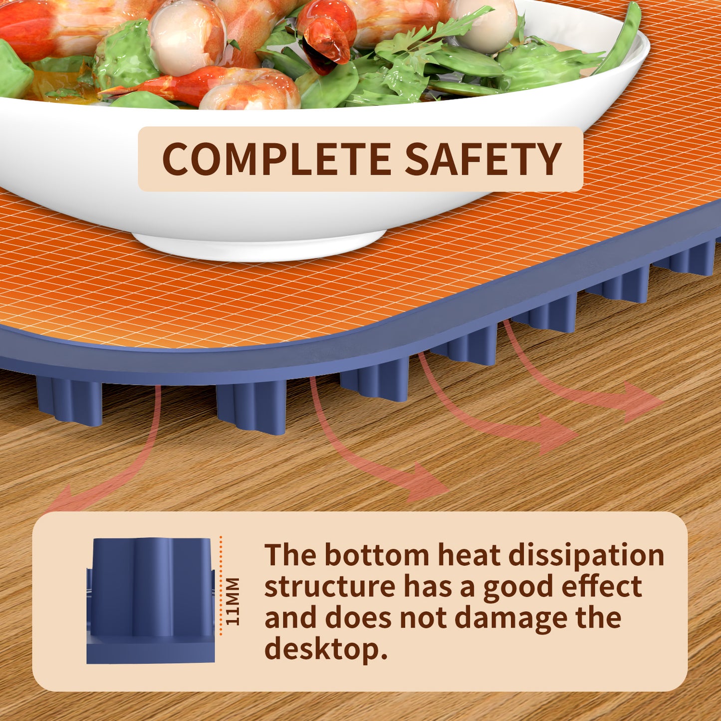 Foldable Electric Heating Plate Mat - Keep 8 Dishes Warm with Timer & Temperature Control for UK Kitchens