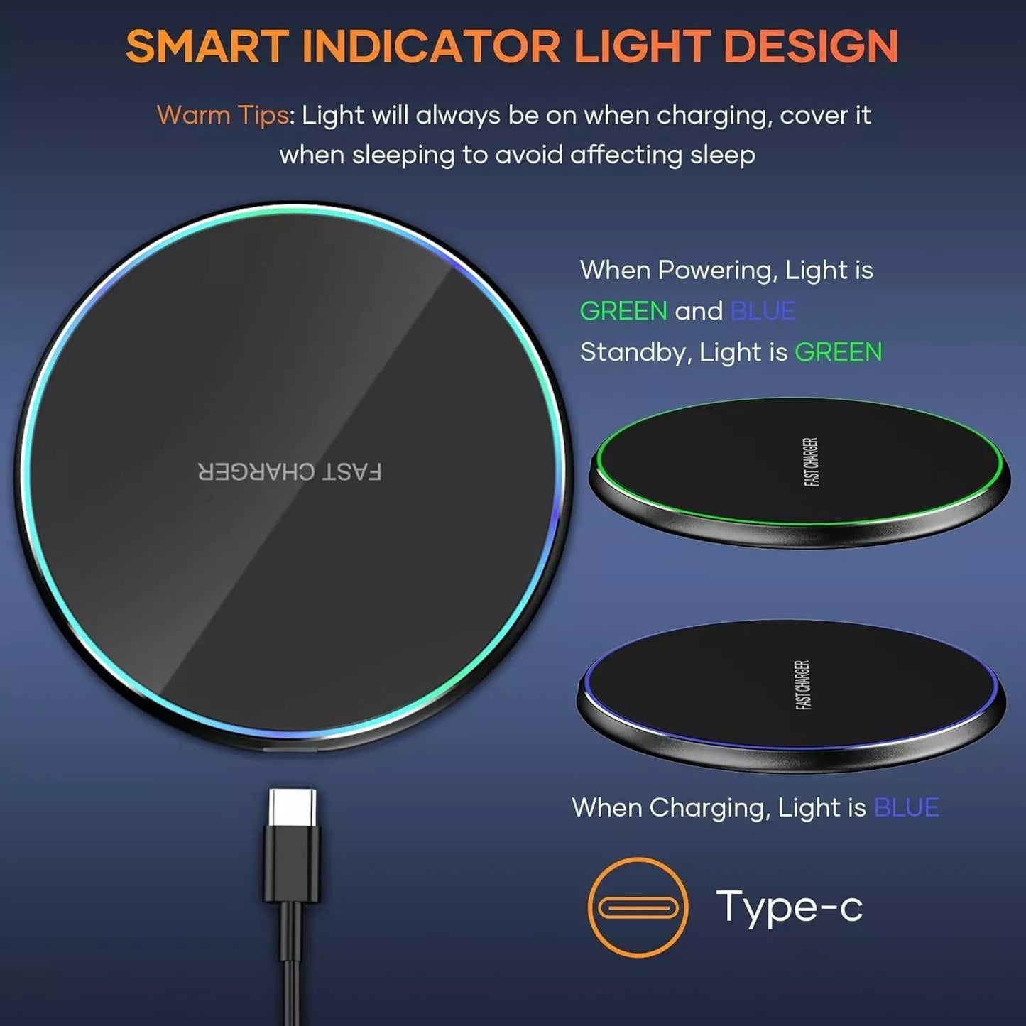 100W Mobile Wireless Charger | Ultra-Slim Fast Charging Pad | Qi Compatible