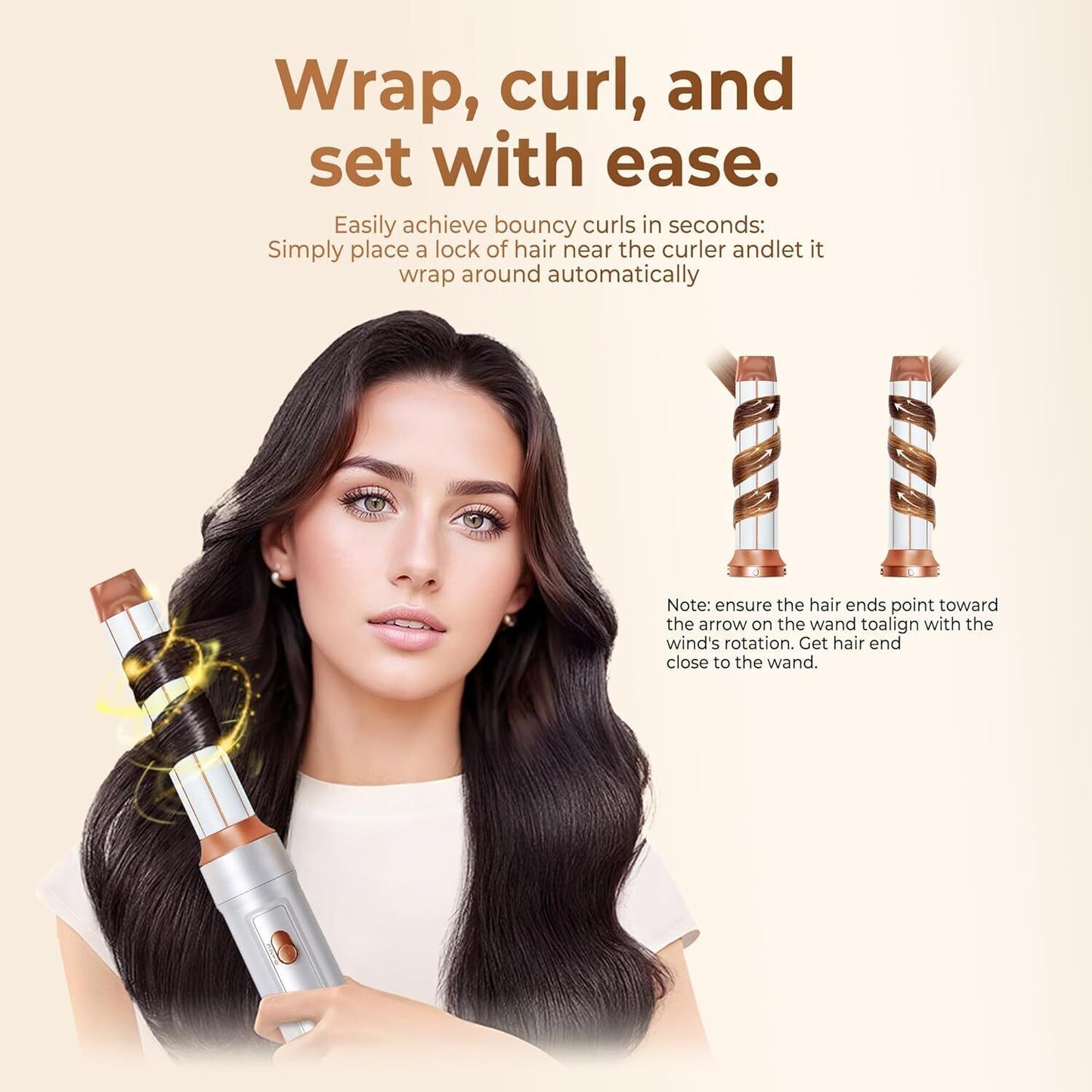 5-in-1 Professional Air Wrap Hair Styler – Dryer Curler Straightener Hot Air Brush & Volumiser – Ideal Gift for Women
