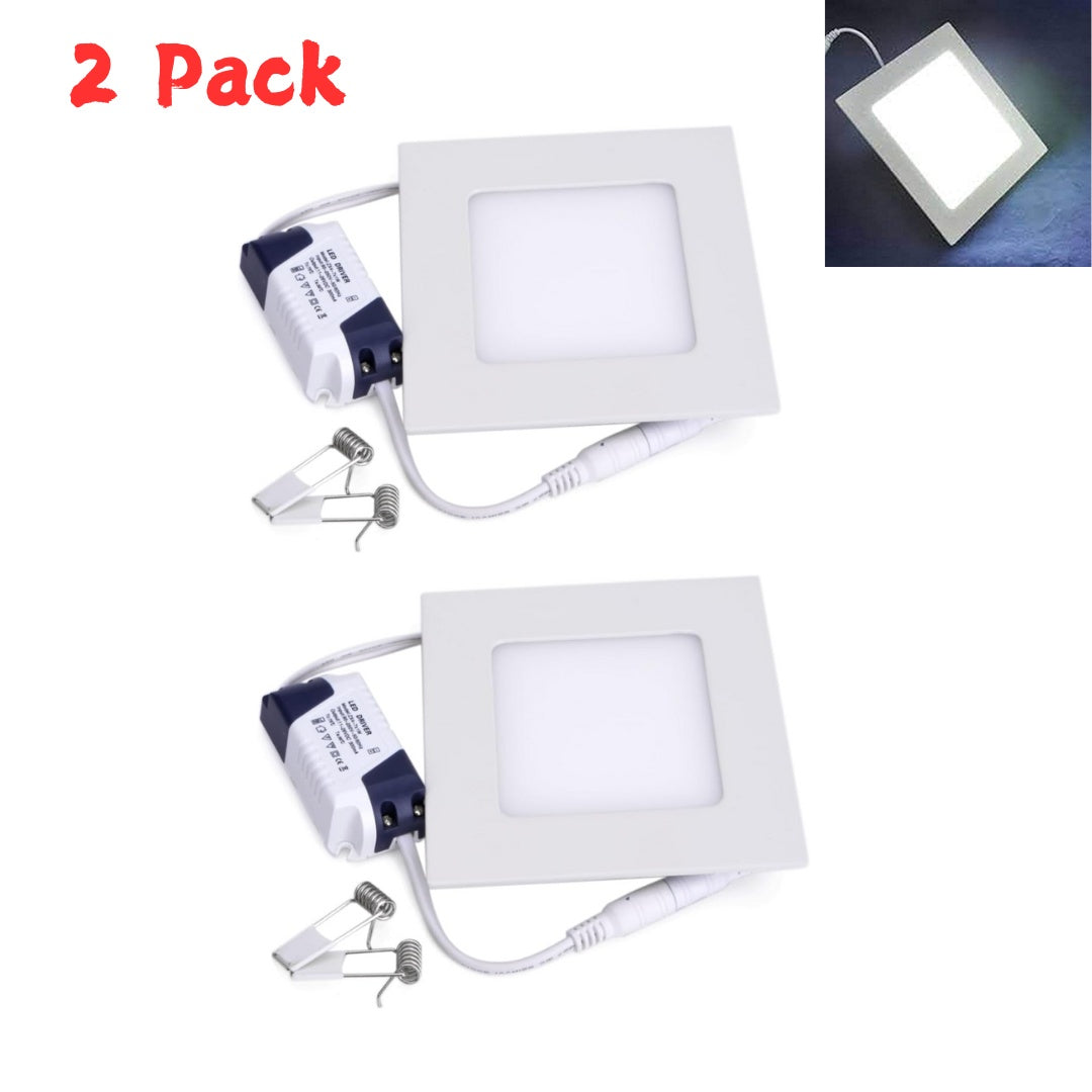 2Pack 18W LED Square Recessed Ceiling Flat Panel Down Light Ultra Slim Warm White - W13317112