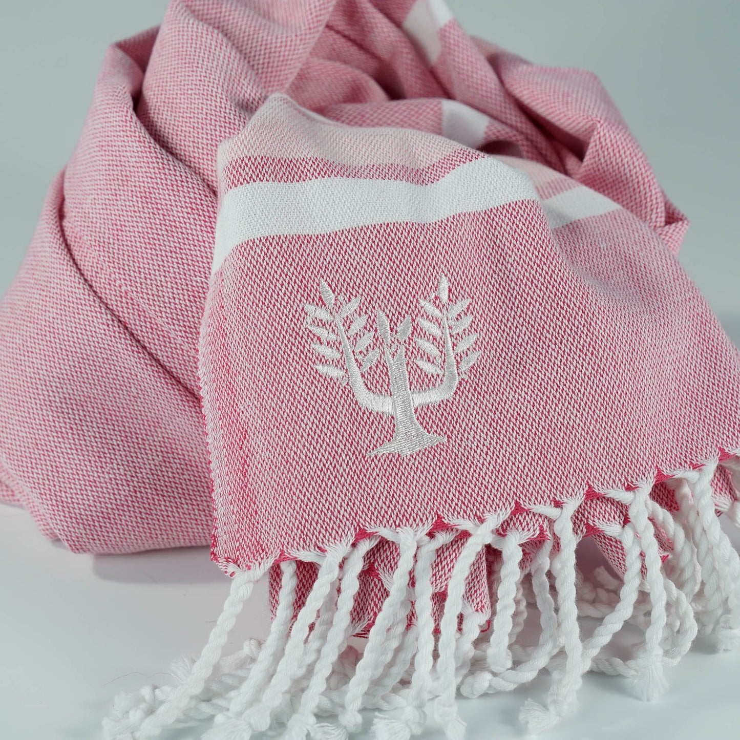 Hampton Hammam Towel | Pink-on-Pink | Wildash London