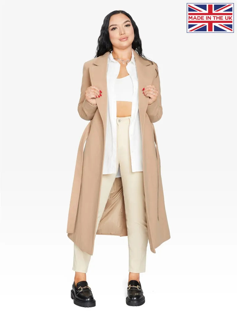 Belted Longline Duster Coat 2024 - Premium Italian Wool & Cashmere UK Winter Outerwear